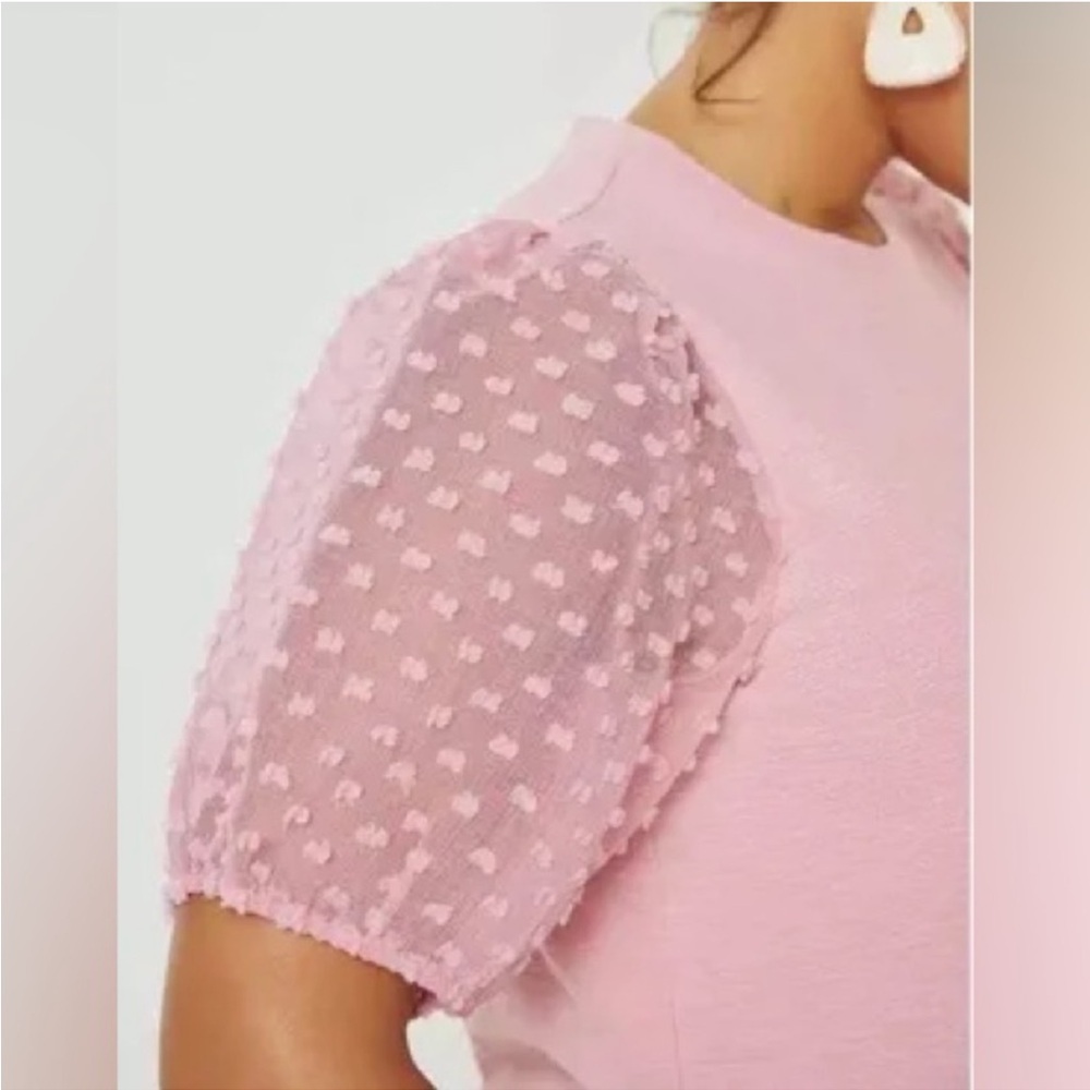 Pink Puff Sleeve Top by Anthropologie Maeve - Picture 7 of 7